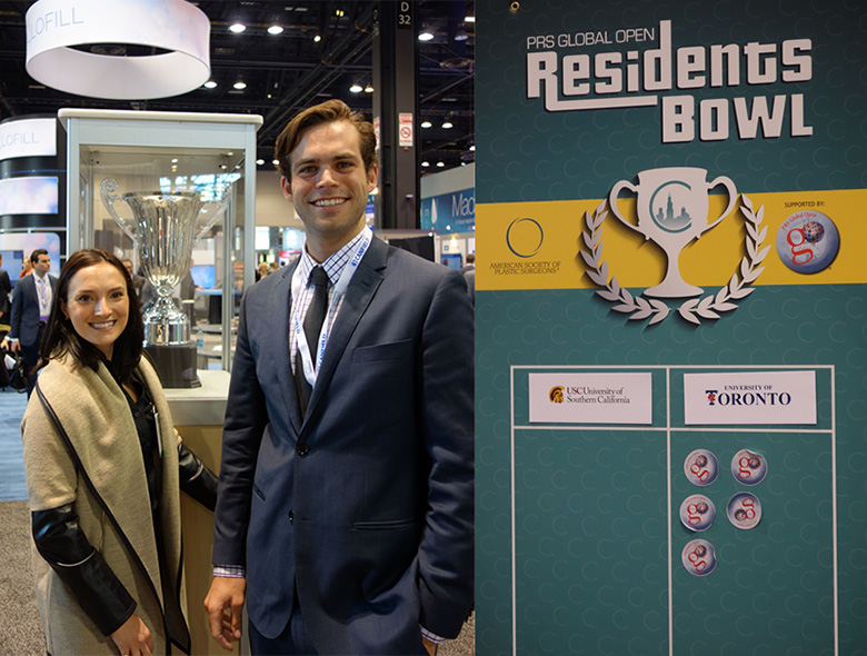 Drs. Katie Armstrong and Ryan Austin with the elusive Resident's Bowl Trophy