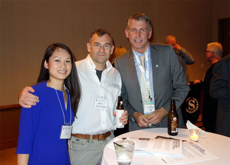 Former resident Dr. Olivia Ho, now in Boston, with Dr. David Fisher and former UoT fellow Mr. David O'Donovan (Dublin, Ireland)